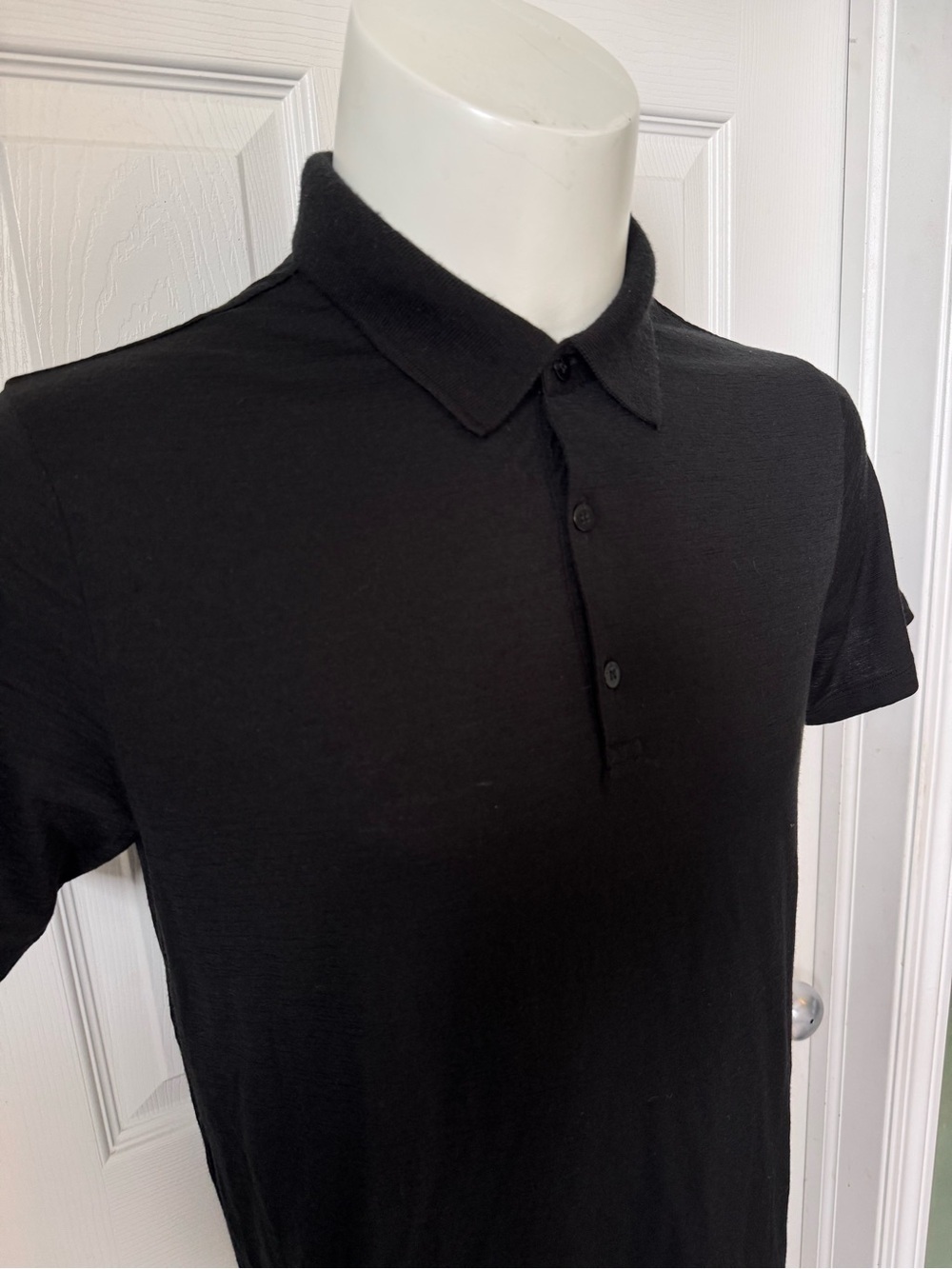 Mens Icebreaker Tech Lite Polo Shirt Size Medium Black Like New Golf Polo - Picture 5 of 14
